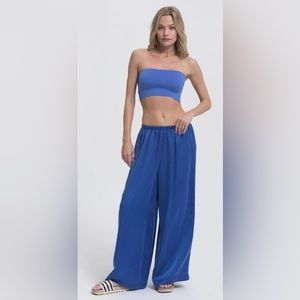 Cali by California Dreaming Women’s French Blue Tyler Wide Leg Pant‎ Size XS/S